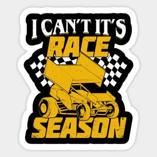 Dirt Track Racing Winged Sprint Car Driver Gift Sticker